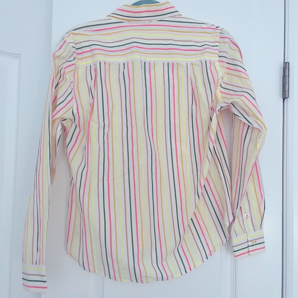 Kerri Rosenthal Pia Button Down Multistripe Shirt With Graphic Heart Size M - Picture 4 of 10